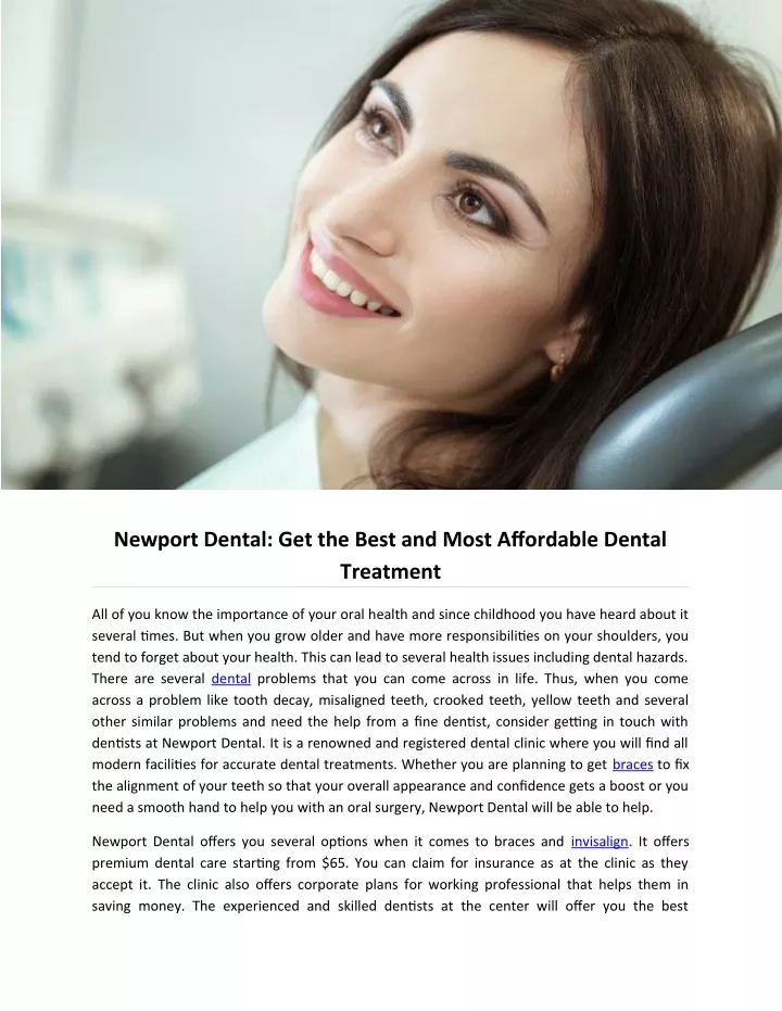 newport dental get the best and most affordable