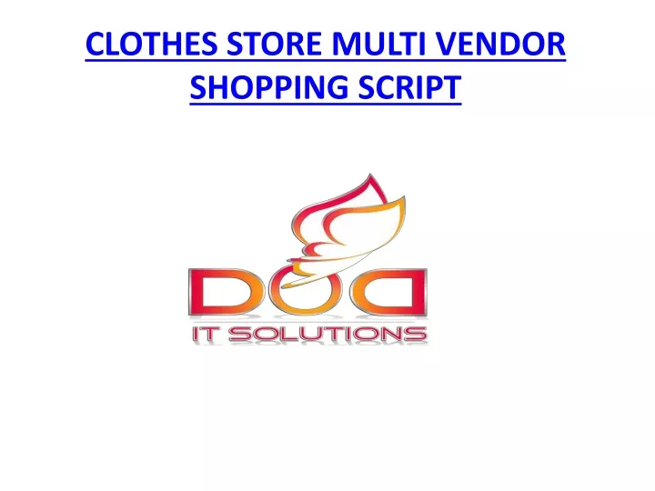 clothes store multi vendor shopping script