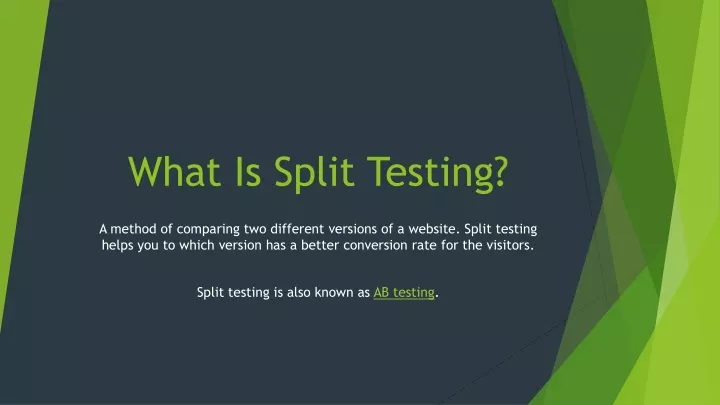 what is split testing