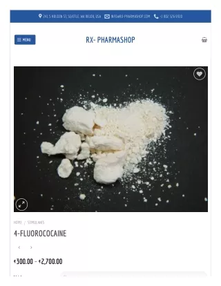 Buy 4′-Fluorococaine Online from Rx - Pharmashop