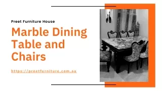 Marble Dining Table and Chairs in Melbourne - Preet Furniture House