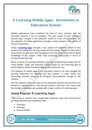 e learning mobile apps revolution in education