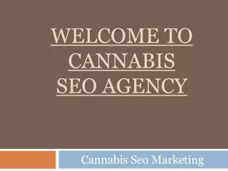 Best Cannabis SEO Agency For Your Business