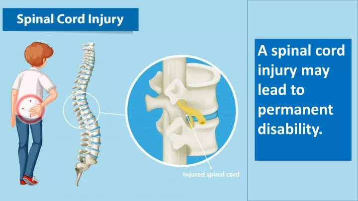 a spinal cord injury may lead to permanent