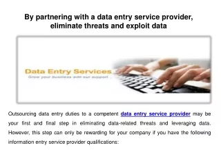 Data Entry Service Provider