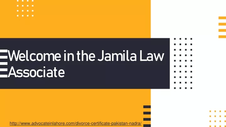 welcome in the jamila law associate