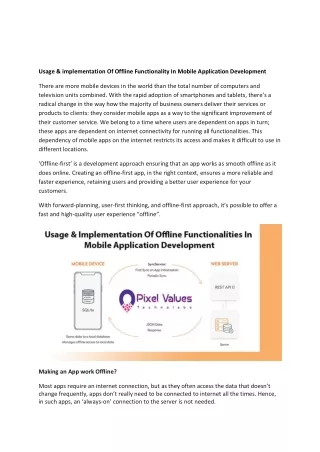 usage implementation of offline functionality