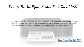 easy to resolve epson printer error code 1433