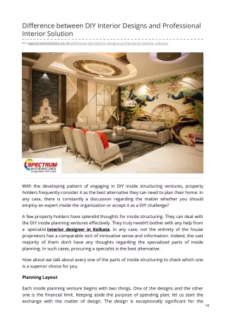 difference between diy interior designs