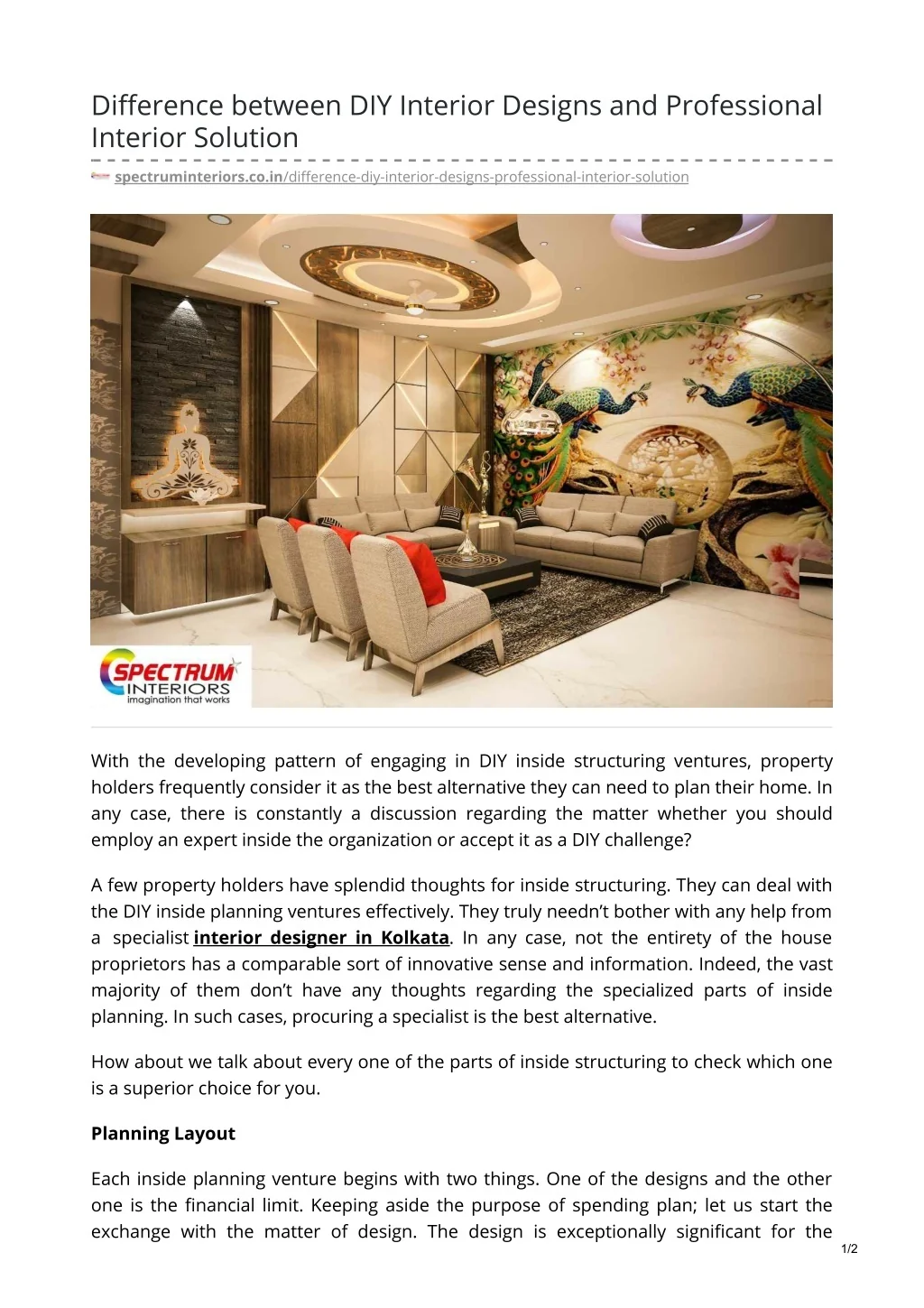 PPT - Difference between DIY Interior Designs and Professional Interior ...