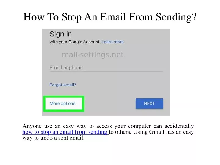 how to stop an email from sending