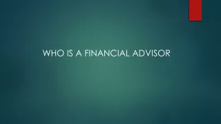 who is a financial advisor
