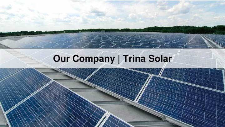 our company trina solar