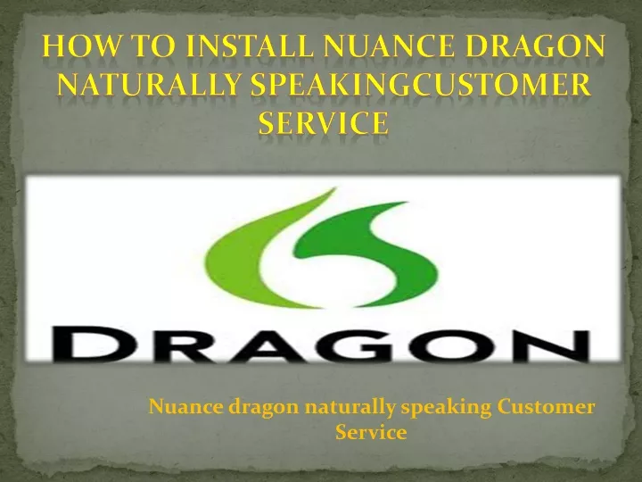 how to install nuance dragon naturally speaking