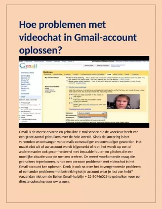 Hoe videochatten in Gmail-account?