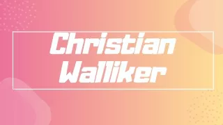 Christian Walliker - Global Equity