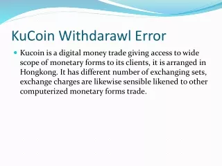 kucoin withdarawl error