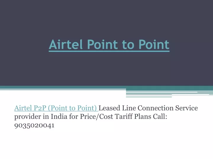 airtel point to point
