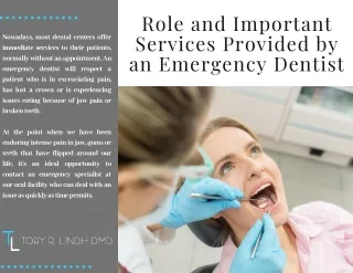 Role and Important Services Provided by an Emergency Dentist