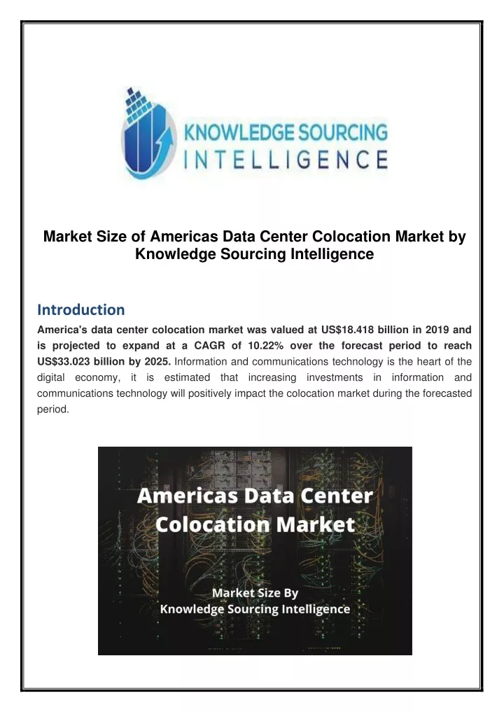 market size of americas data center colocation