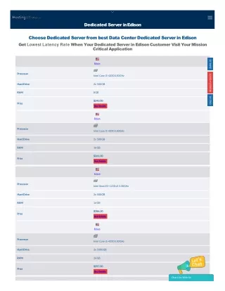 Dedicated server in Edison