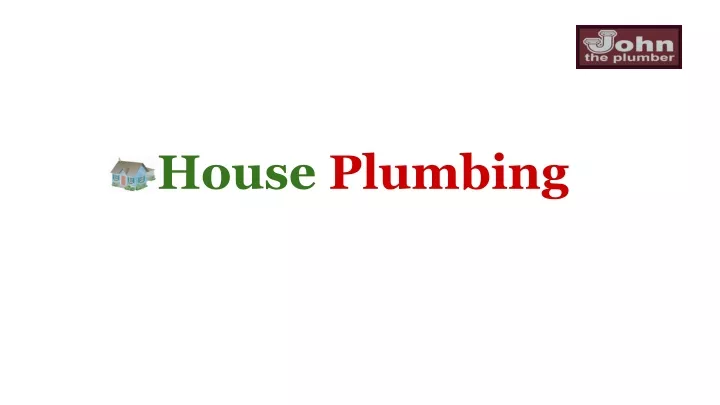 house plumbing