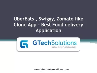 Ready-made Ubereats, Zomato, Swiggy like Clone Script - Food Ordering Delivery App Development