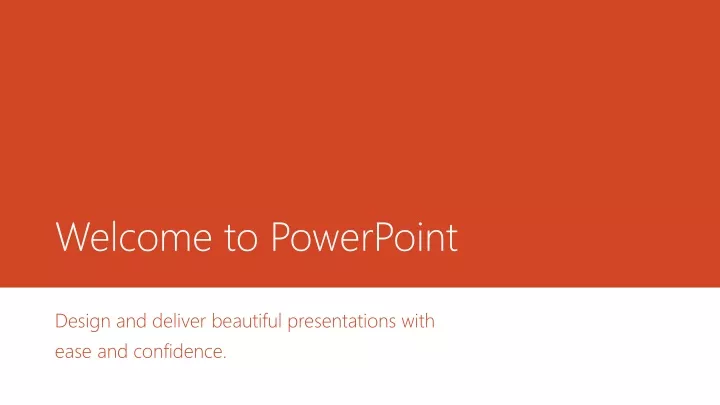 welcome to powerpoint