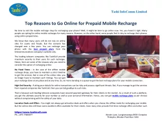 Top Reasons to Go Online for Prepaid Mobile Recharge