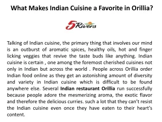 What Makes Indian Cuisine a Favorite in Orillia