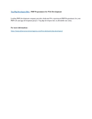 top php developers hire php programmers