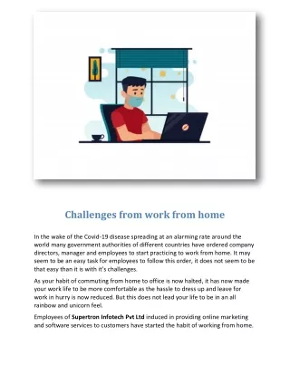 Challenges from work from home