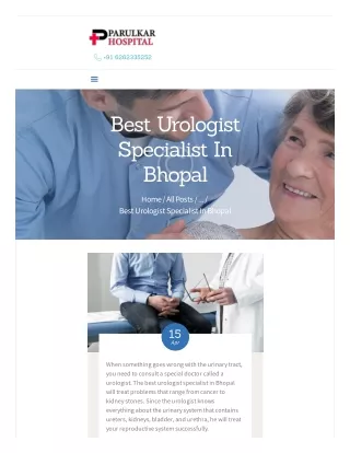 Best Urologist Specialist In Bhopal