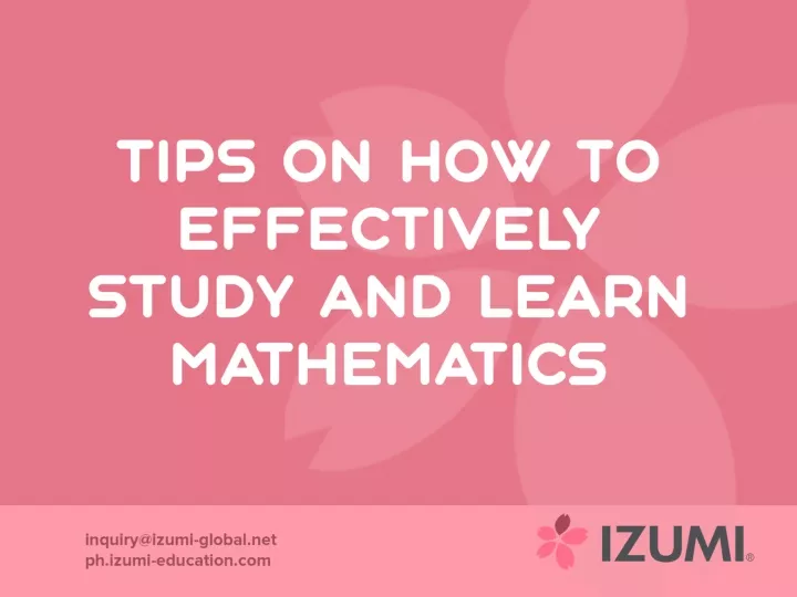 tips on how to effectively study and learn
