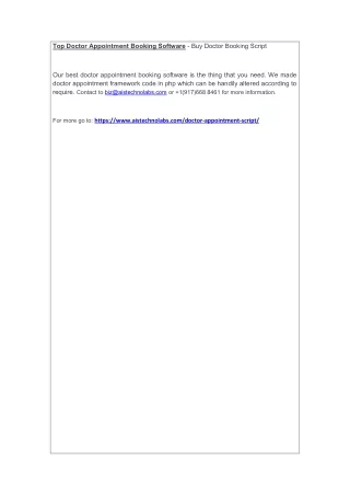 top doctor appointment booking software