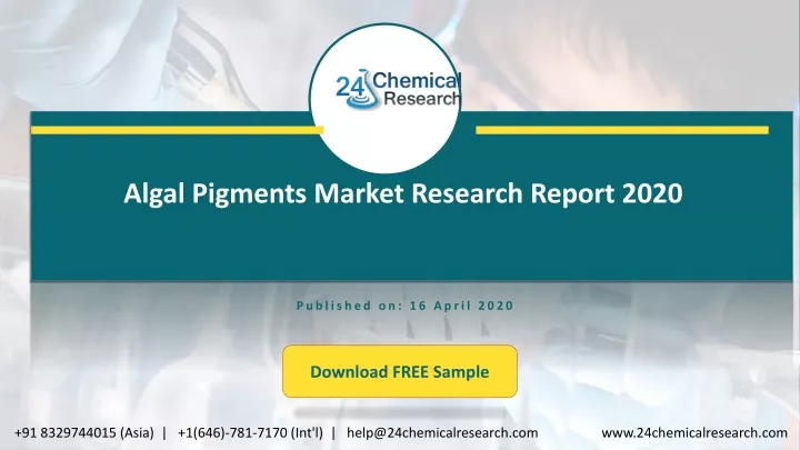 algal pigments market research report 2020