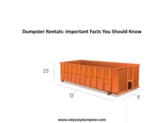 Dumpster Rentals: Important Facts You Should Know