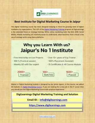 best institute for digital marketing course