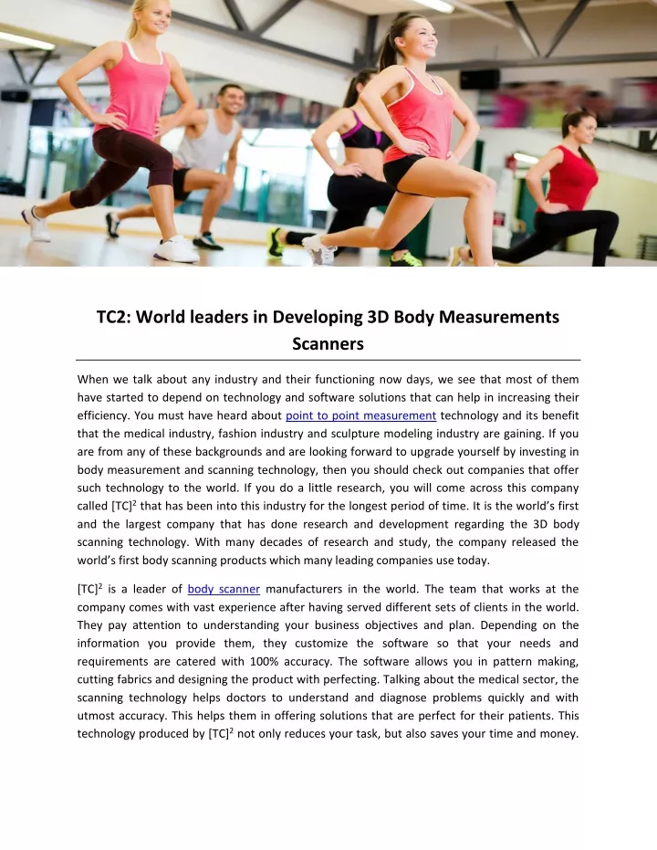 tc2 world leaders in developing 3d body