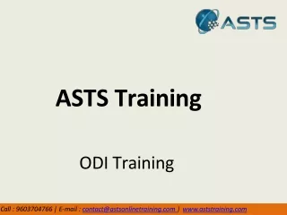 ODI Online Training | ODI Training - ASTSTraining