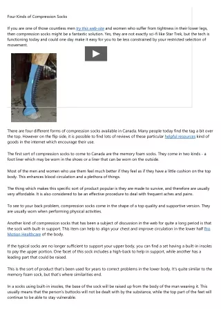 four kinds of compression socks