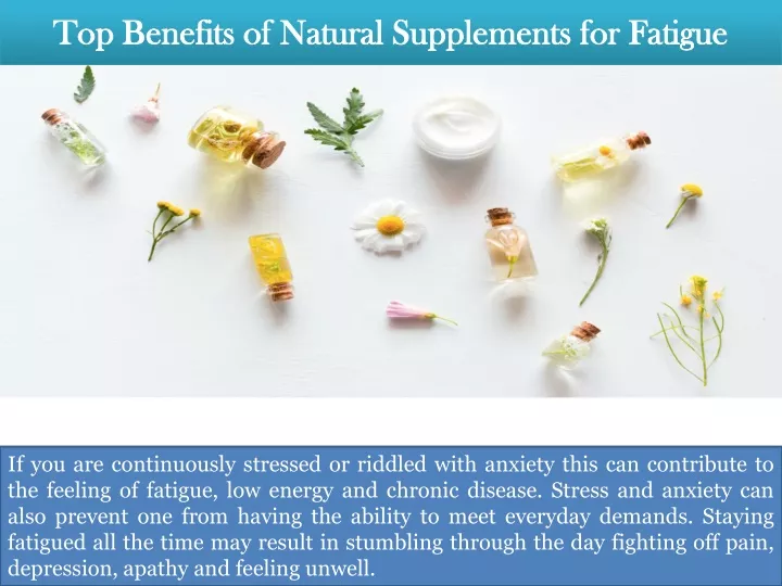 top benefits of natural supplements for fatigue