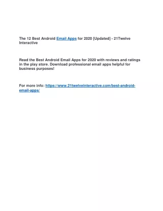 the 12 best android email apps for 2020 updated
