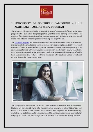 1 u niversity of southern california