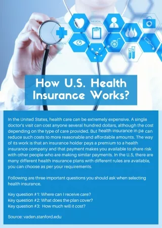 How U.S. Health Insurance Works?