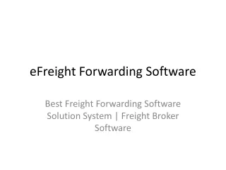 efreight forwarding software