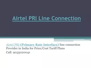 airtel pri line connection