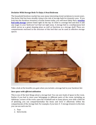 declutter with storage beds to enjoy a neat