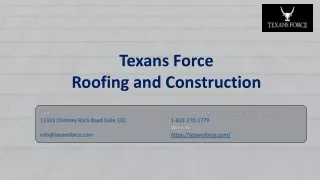 Houston Roofing & Construction Services | Texans Force