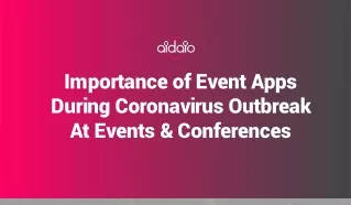 Importance Of Event Apps During Coronavirus Outbreak | AIDA